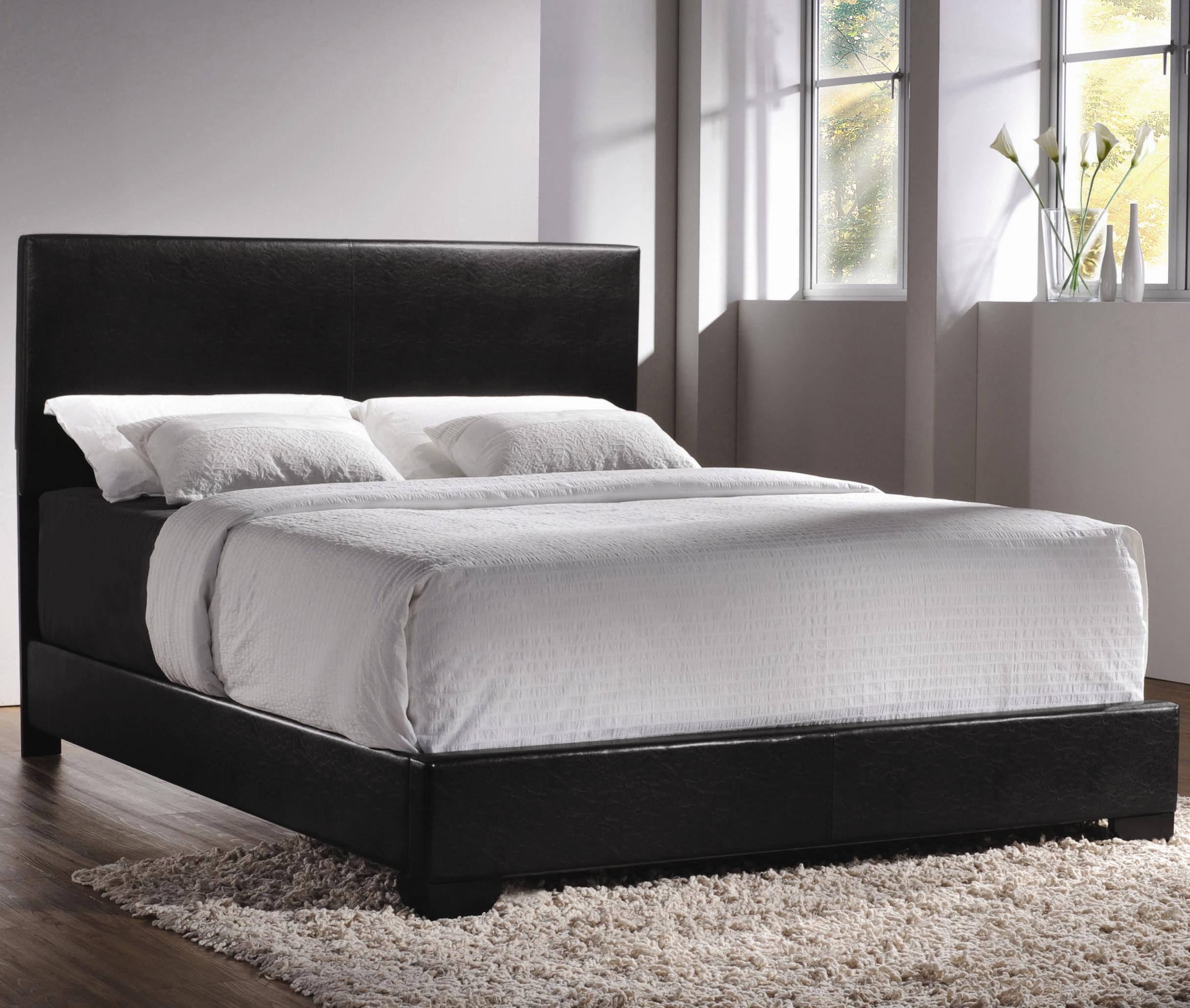 Black upholstered king size bed cheap